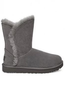 Ugg Classic Short Fluff High-Low Calf Boot - Charcoal
