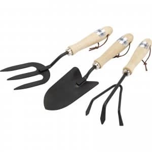 Draper Carbon Steel Hand Fork, Cultivator and Trowel Hardwood Handles