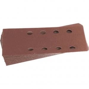 Draper Punched Hook and Loop Sanding Sheets 90mm x 187mm 100g Pack of 10