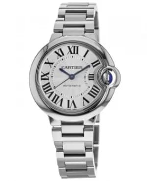 Cartier Ballon Bleu 33mm Automatic Steel Womens Watch W6920071 W6920071
