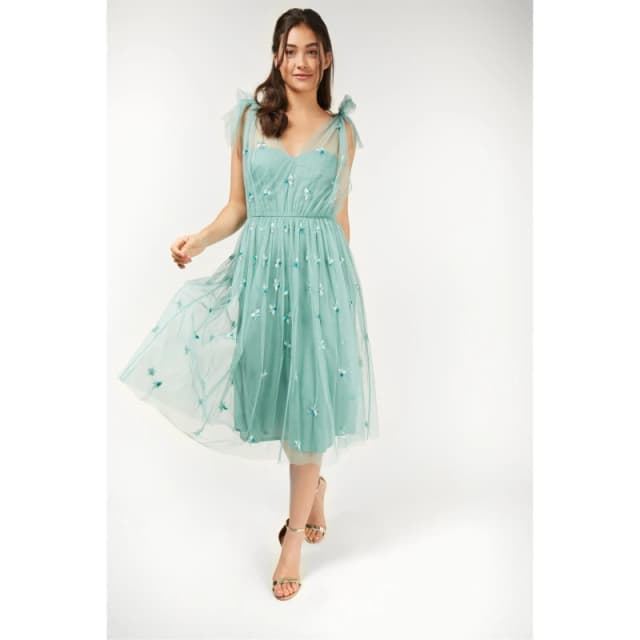 Little Mistress Womens Maxi Dress Green female 8 (XS)