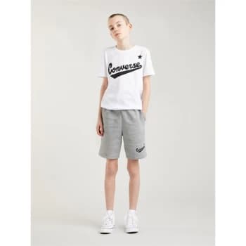 Converse Nova Short Sleeve T Shirt Junior Boys - White