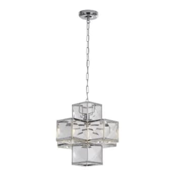 Glacier 1 Light Acrylic Ceiling Pendant - Chrome