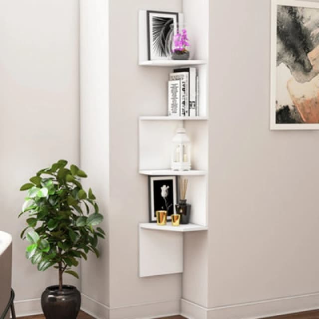 Decorotika Modern Desaldo Wall Shelf White