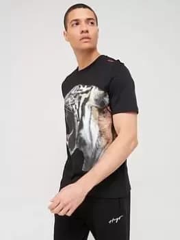 HUGO Digre Regular Fit T-Shirt - Black, Size XL, Men