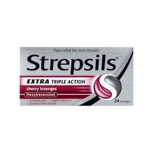 Strepsils Triple Action Cherry Lozenges 24s