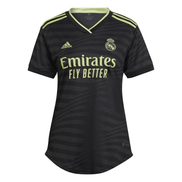 adidas Real Madrid Third Shirt 2022 2023 Womens - Black XS