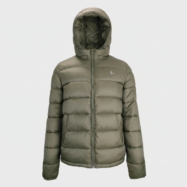 Jack Wills Mens Kershaw Water Resistant Synthetic Fill Short Puffer Jacket Khaki male XS