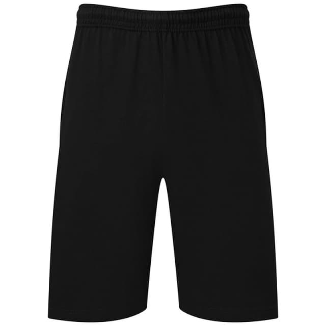 Fruit Of The Loom Fruit of the Loom Men Iconic 195 Jersey Shorts in Black Size: Small Black S Male 5063470168552