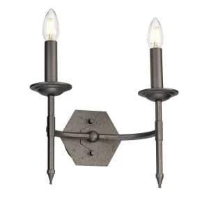 2 Light Indoor Candle Wall Light Iron, E14