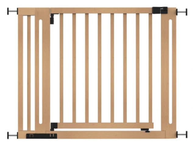Safetots Wooden Elegance Gate, Natural, 97Cm - 105Cm, Pressure Fit Safety Gate, 65Cm Extra Wide Doorway, Easy Installation