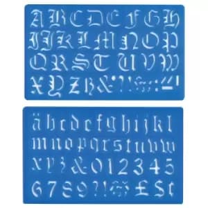 Major Brushes 30mm Old English Lettering Stencil Set