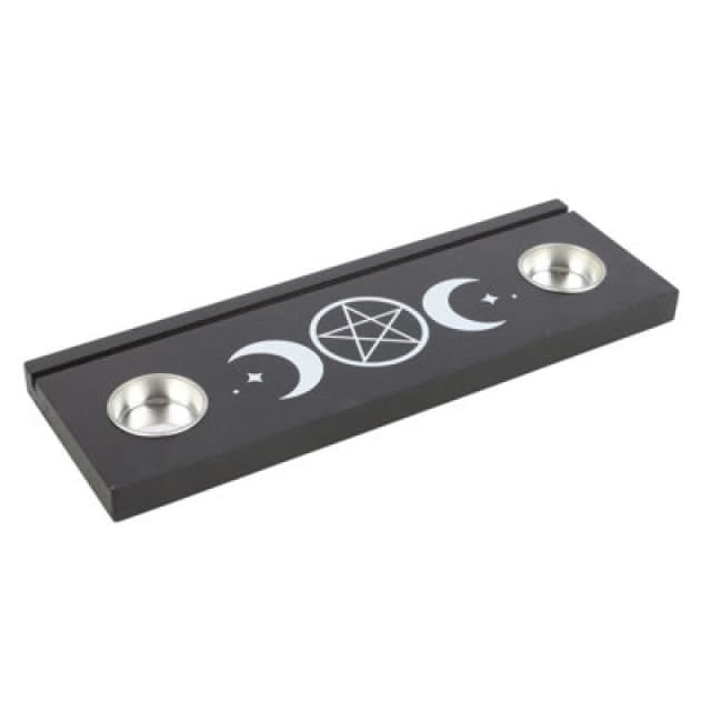 Something Different Something Different Triple Moon Tarot Cards Tealight Holder in Black One Size Unisex 5063574201445