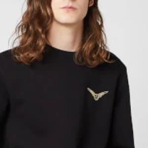 Harry Potter Golden Snitch Unisex Embroidered Sweatshirt - Black