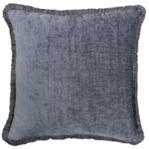 Astbury Chenille Fringed Cushion Graphite / 50 x 50cm / Cover Only