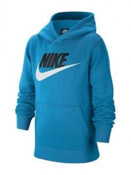 Nike Older Boys Club Hoodie - Blue