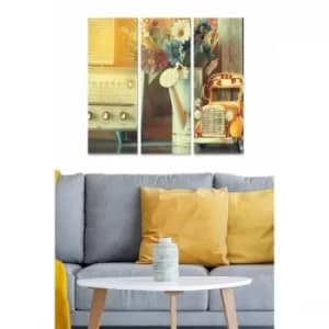 MDF391867579 Multicolor Decorative MDF Painting (3 Pieces)