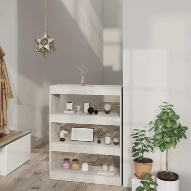 VIDAXL Vidaxl - Book Cabinet/Room Divider Concrete Grey 80x30x103cm Engineered wood 8720286843499