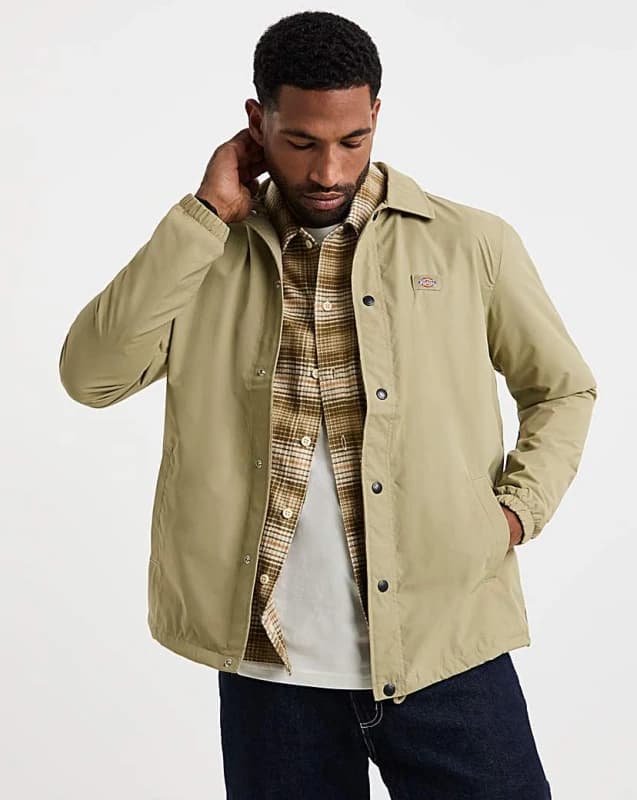 Dickies Dickies Oakport Coach Jacket Light Beige - Dickies - Size: S Light Beige Male S DI71803