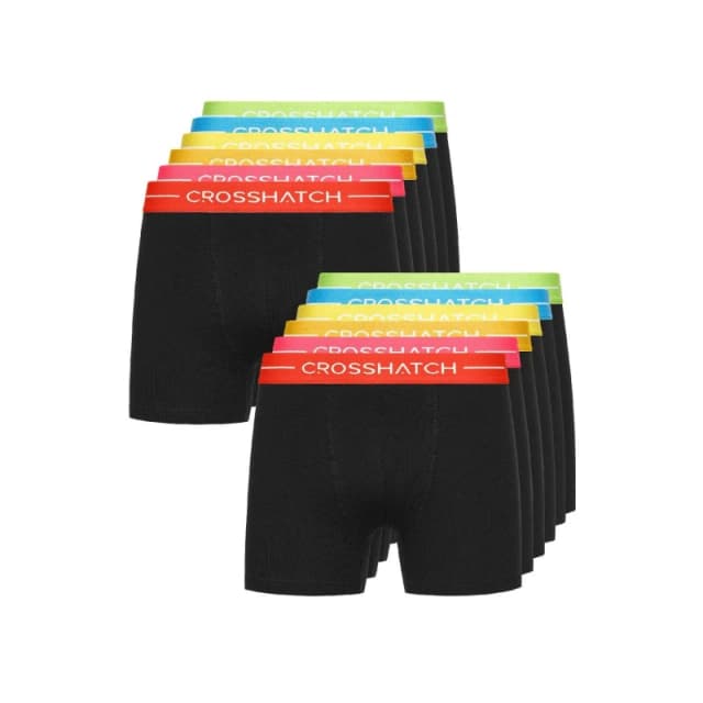 Crosshatch 12 Pack Of Astral MVE Boxers Black male 2XL