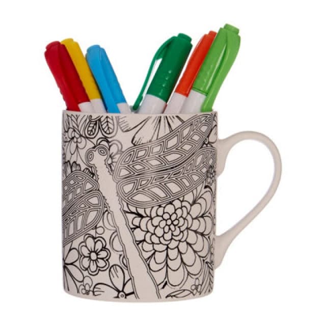 Premier Housewares Dragonfly Colour In Mug Multi unisex