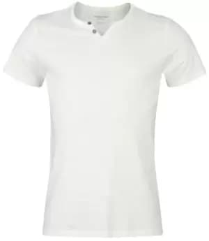 Jack & Jones JJESPLIT NECK TEE SS NOOS T-Shirt white