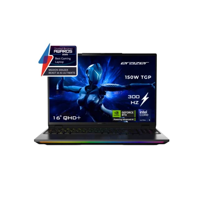Medion ERAZER Beast 16 X1 Intel Core Ultra 9 32GB RAM 2TB SSD RTX 5080 300Hz 16" QHD+ Windows 11 Gaming Laptop 30039643