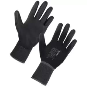 St 28771 Glove, Pu Coated, Nylon, Black, Small