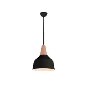 Razgrad Dome Ceiling Pendant Light 1x E27 Black