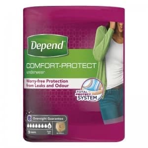 Depend Comfort Protect Underwear For Her - Large - 9 Pants