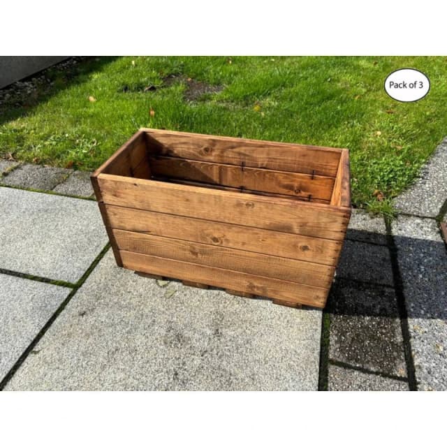 Charles Taylor Multi Pack of 3 - Regular Open Berwick Trough - L35 x W52.5 x H30.5cm in Light Brown Light Brown Unisex