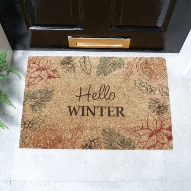 Artsy Mats Hello Winter Doormat, Brown 6040W-HELLOWINT
