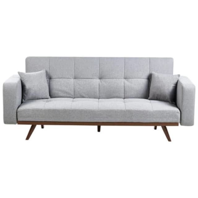 Beliani Modern Sofa Bed 3 Seater Hjulby Grey