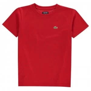 Lacoste Junior Boys Basic Logo T Shirt - Red