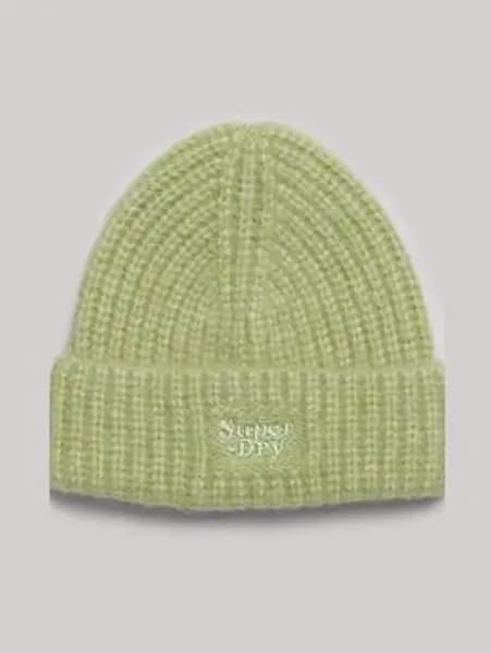 Superdry Mellow Green Rib Knit Beanie Hat