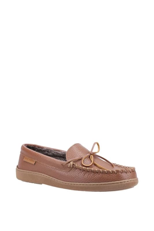 Hush Puppies Hush Puppies Men 'Ace' Leather Slippers in Tan Size: 10 Tan 10 Male 5038600771407