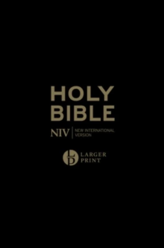 NIV Larger Print Personal Black Leather Bible Paperback / softback