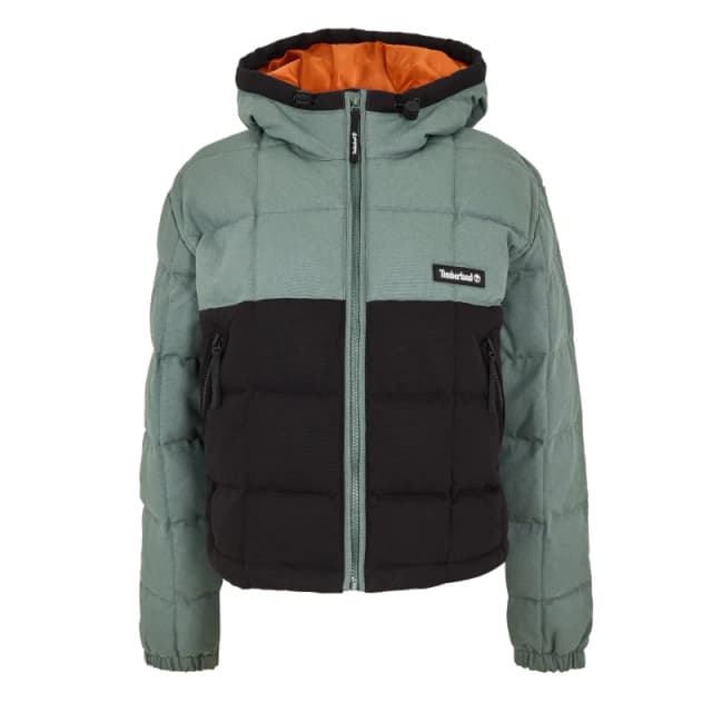 Timberland Womens Puffer Short Puffer Jacket BalsamGreen/Blk female 8 (XS)