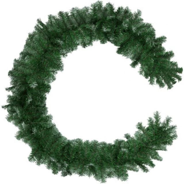 Tectake Christmas Garland - Artificial With Frosted Tips, 2.7 M - Green