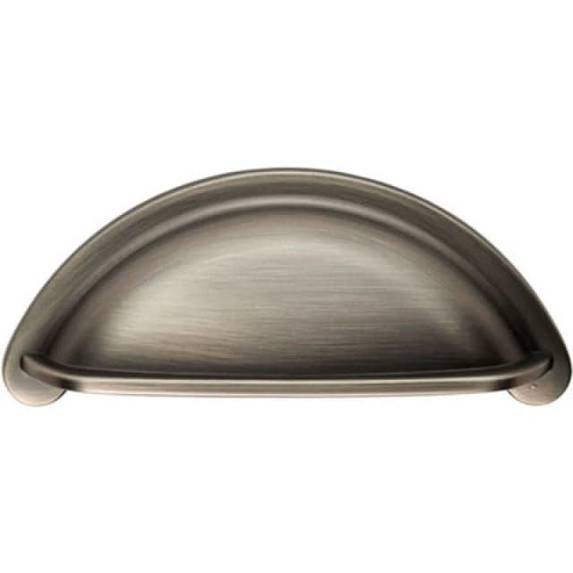 Loops Cabinet Cup Pull Handle 94 x 41.5mm 76mm Fixing Centres Gun Metal Multi unisex