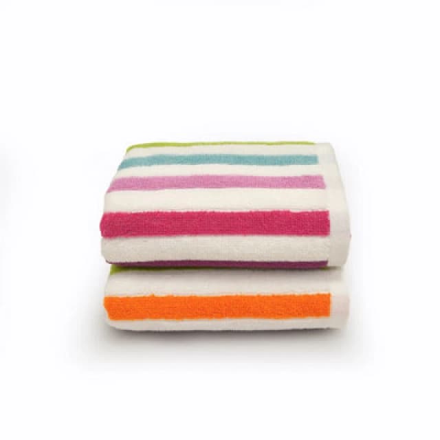 Allure Bath Fashions Cali Multicoloured Striped Hand Towels - Pack Of 2