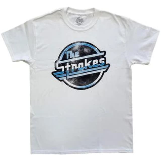 The Strokes The Strokes Men OG Magna Distressed T-Shirt in White Size: Small White S Male 5063238549920