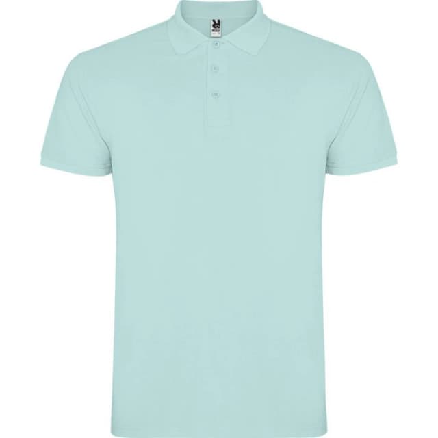 ROLY ROLY Men Star Short-Sleeved Polo Shirt in Mint Size: Small Mint S Male 5063527199072