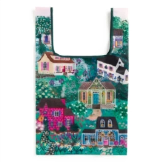 Joy Laforme Cottage Hills Packable Nylon Tote Bag. Novelty book. By Joy Laforme Books