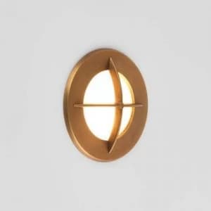 LED 1 Light Outdoor Wall Light Antique Brass IP65