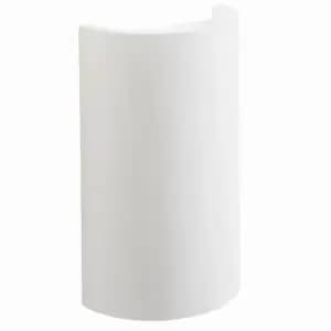 Up & Down LED Wall Light Primed White (Ready for Paint) Curved Lamp Fitting Kit