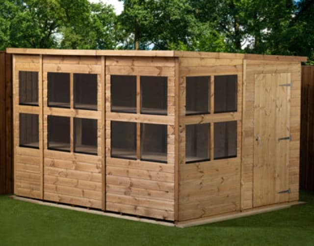 Empire Sheds Empire Pent Potting Shed 10X8 Single Door