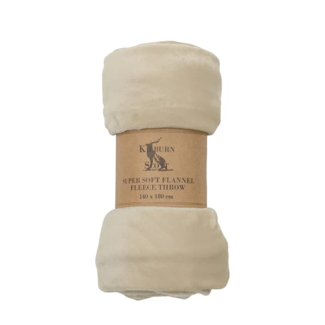 Crossland Grove Udine Flannel Fleece Oatmeal 1400X1800Mm, Brown 5.05941E+12