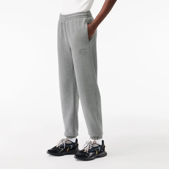 Lacoste Straight Leg Embroidered Sweatpants Grey female 8