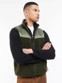 Barbour Hopsen Fleece Gilet, Olive, Size L, Men